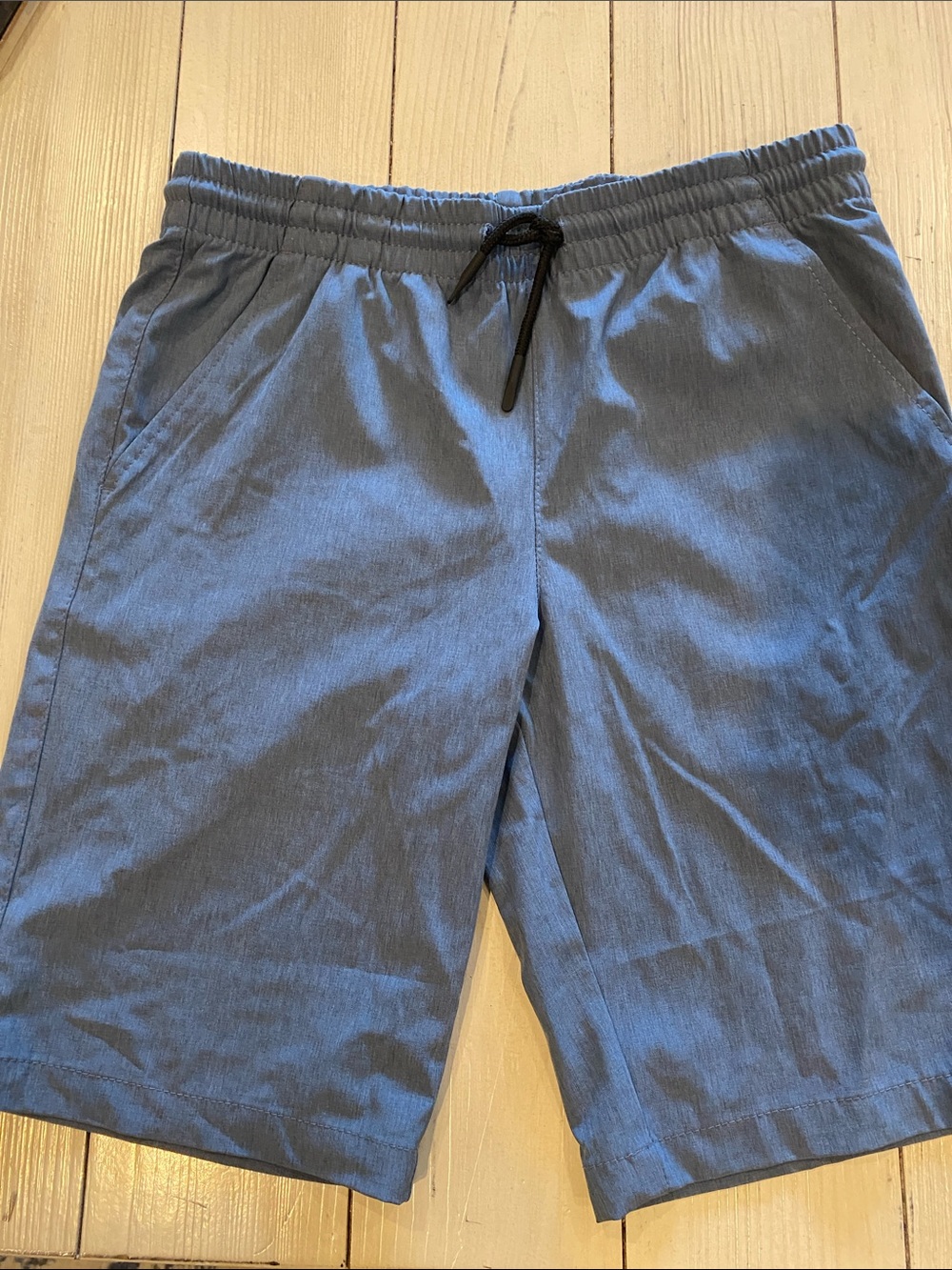 Nautica Boys Slate Blue Elastic-Waist Drawstring Shorts